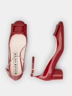 Roger Vivier Ankle Strap U Look Pumps in patent leather Clearance