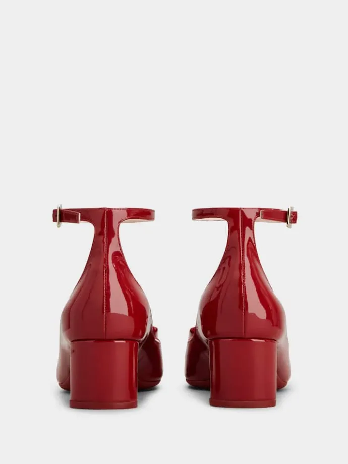 Roger Vivier Ankle Strap U Look Pumps in patent leather Clearance