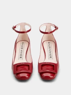 Roger Vivier Ankle Strap U Look Pumps in patent leather Clearance