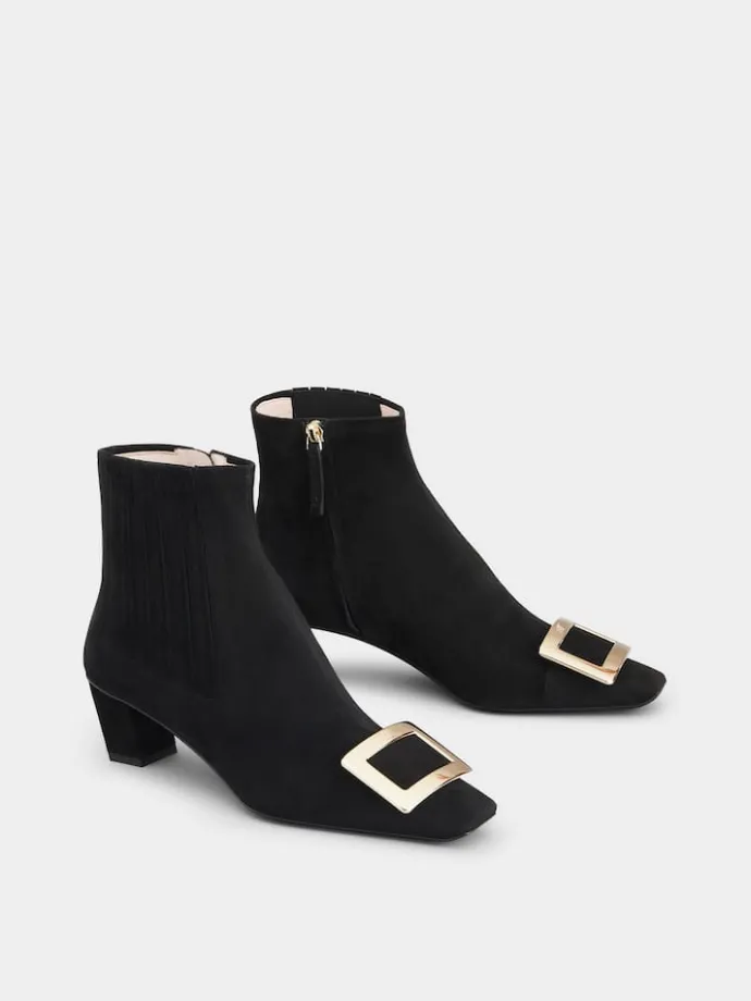 Roger Vivier Belle Vivier Chelsea Booties in suede New
