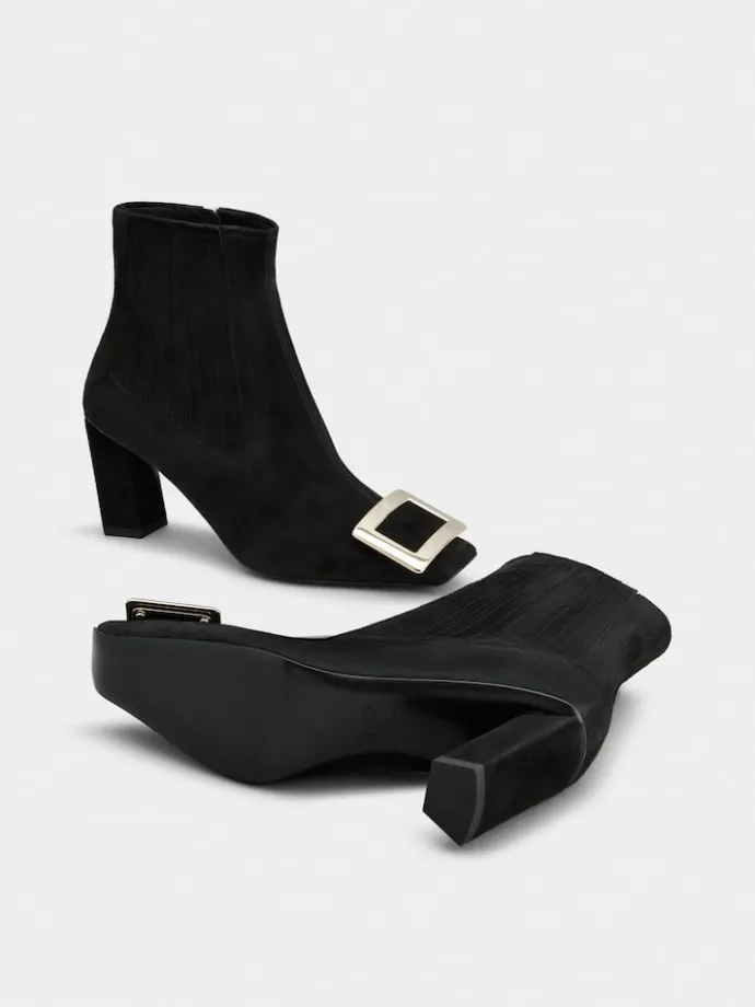 Roger Vivier Belle Vivier Chelsea Booties in suede Outlet