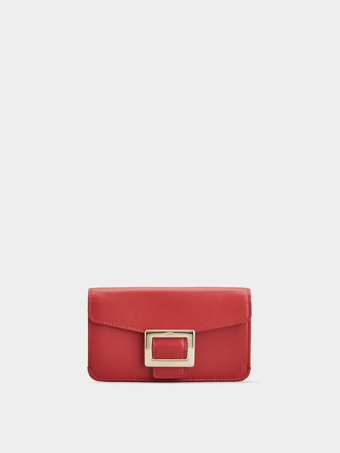 Roger Vivier Belle Vivier Credit Card Holder in leather Clearance