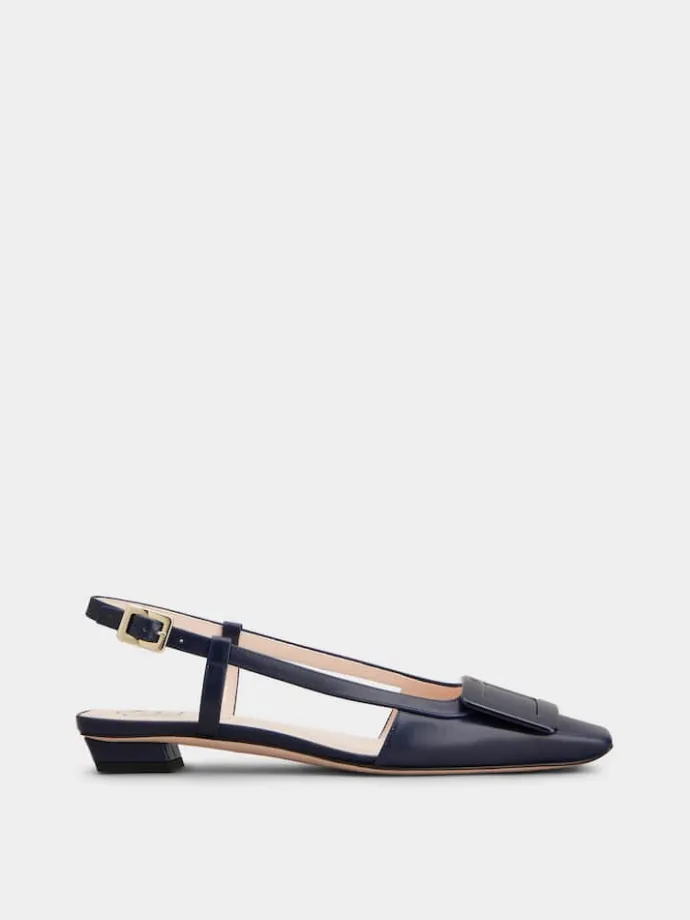 Roger Vivier Belle Vivier Slingback Ballerinas in leather Clearance