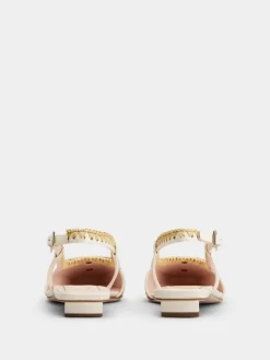 Roger Vivier Belle Vivier Slingback Ballerinas in canvas Clearance