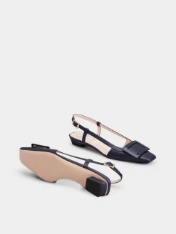 Roger Vivier Belle Vivier Slingback Ballerinas in leather Clearance