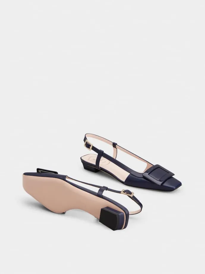 Roger Vivier Belle Vivier Slingback Ballerinas in leather Clearance