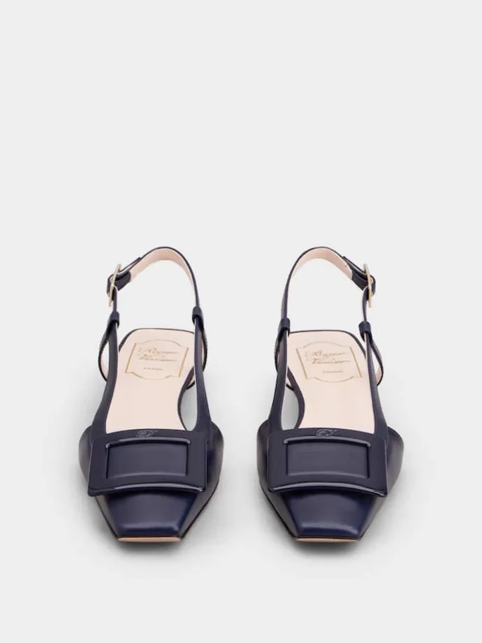 Roger Vivier Belle Vivier Slingback Ballerinas in leather Clearance