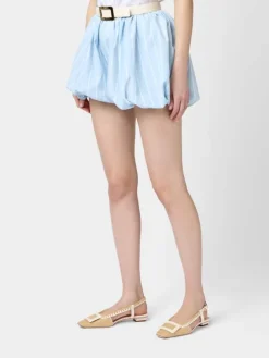 Roger Vivier Belle Vivier Slingback Ballerinas in canvas Clearance