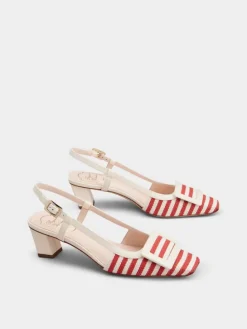 Roger Vivier Belle Vivier Slingback Pumps in canvas Outlet