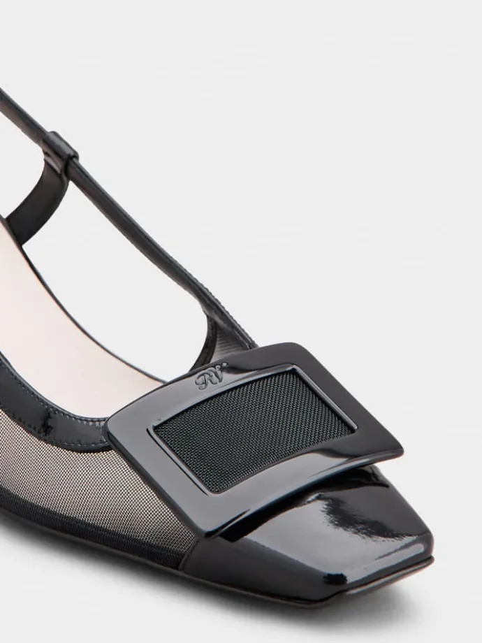 Roger Vivier Belle Vivier Slingback Pumps in mesh fabric Discount
