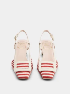 Roger Vivier Belle Vivier Slingback Pumps in canvas Outlet