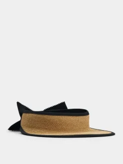 Roger Vivier Broche Vivier Buckle Visor in Straw New
