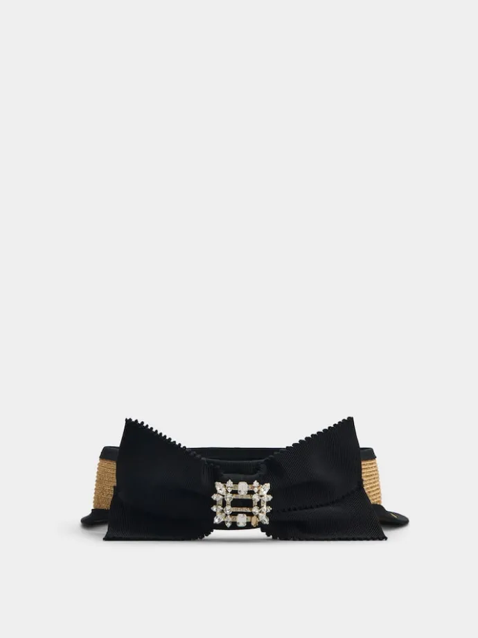 Roger Vivier Broche Vivier Buckle Visor in Straw New