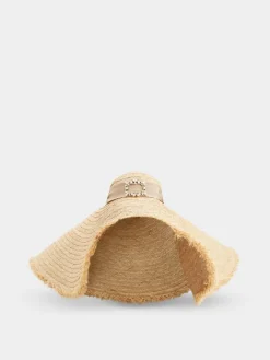 Roger Vivier Broche Vivier Hat in raffia New