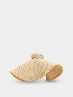 Roger Vivier Broche Vivier Hat in raffia New