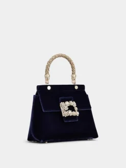 Roger Vivier Cabas Jewel Efflorescence Mini Bag in velvet Outlet