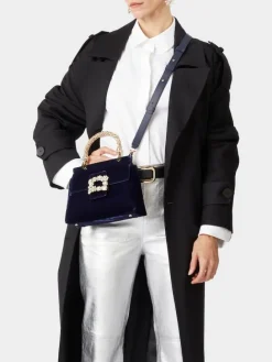 Roger Vivier Cabas Jewel Efflorescence Mini Bag in velvet Outlet