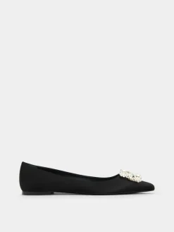 Roger Vivier Efflorescence Ballerinas in satin Discount