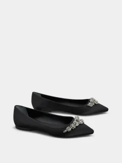 Roger Vivier Efflorescence Ballerinas in satin Outlet