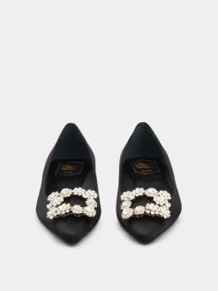 Roger Vivier Efflorescence Ballerinas in satin Discount