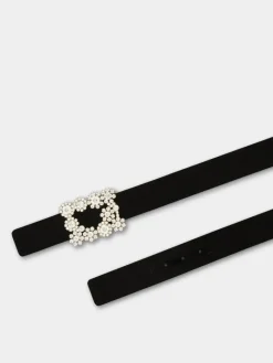 Roger Vivier Efflorescence Belt in satin New