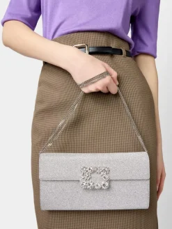 Roger Vivier Efflorescence Clutch in glitter Fashion
