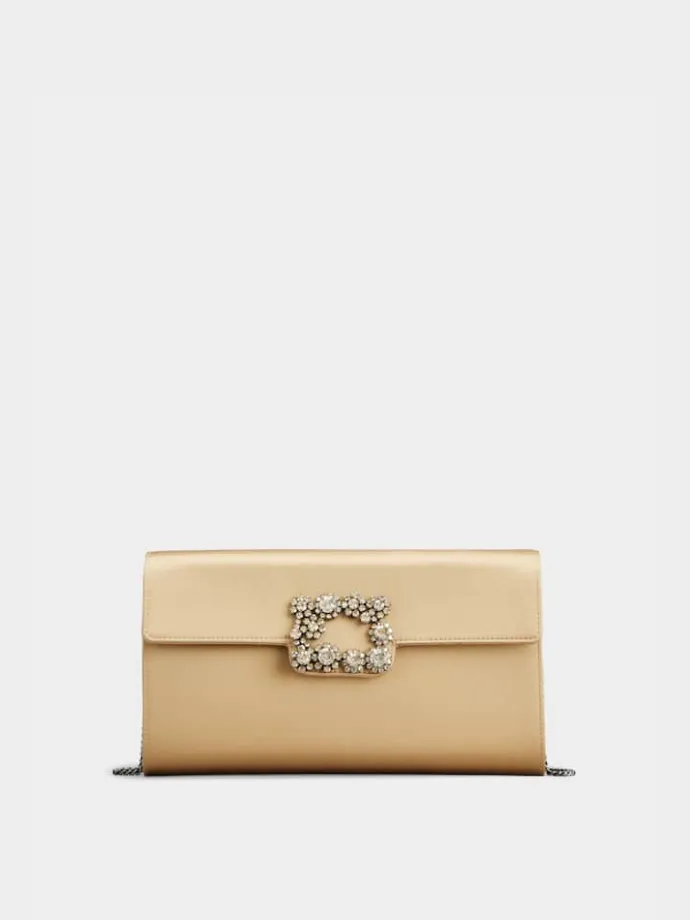 Roger Vivier Efflorescence Clutch in satin New
