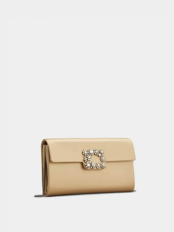 Roger Vivier Efflorescence Clutch in satin New