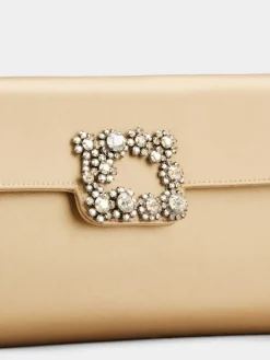 Roger Vivier Efflorescence Clutch in satin New