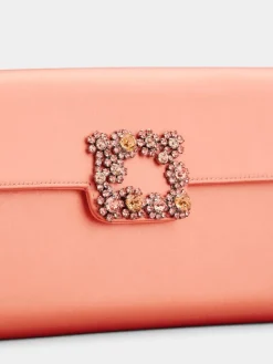 Roger Vivier Efflorescence Clutch in satin Discount