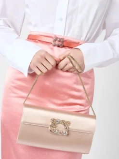 Roger Vivier Efflorescence Clutch in satin Sale