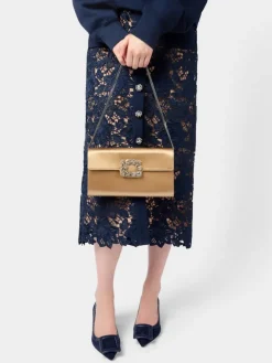 Roger Vivier Efflorescence Clutch in satin New