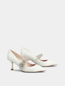 Roger Vivier Efflorescence Mary Jane Pumps in satin Discount