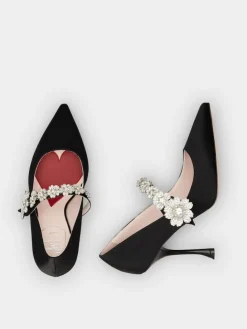 Roger Vivier Efflorescence Mary Jane Pumps in satin New
