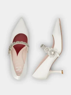 Roger Vivier Efflorescence Mary Jane Pumps in satin Discount