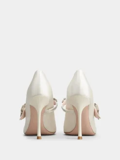 Roger Vivier Efflorescence Mary Jane Pumps in satin Hot
