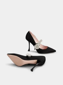Roger Vivier Efflorescence Mary Jane Pumps in satin New
