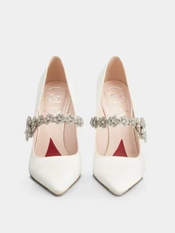 Roger Vivier Efflorescence Mary Jane Pumps in satin Hot