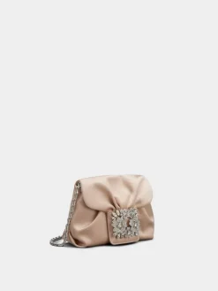 Roger Vivier Efflorescence Micro Clutch in satin Clearance
