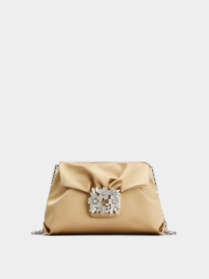 Roger Vivier Efflorescence Mini Clutch in satin Clearance