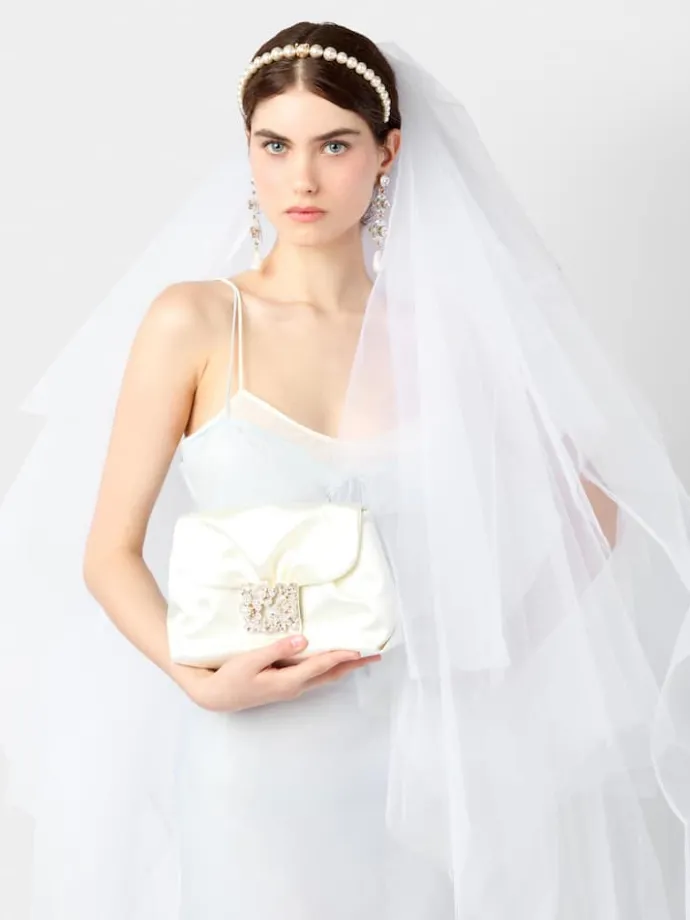Roger Vivier Efflorescence Mini Clutch in satin Online