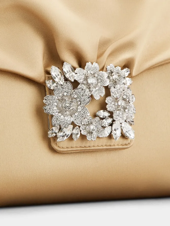 Roger Vivier Efflorescence Mini Clutch in satin Clearance
