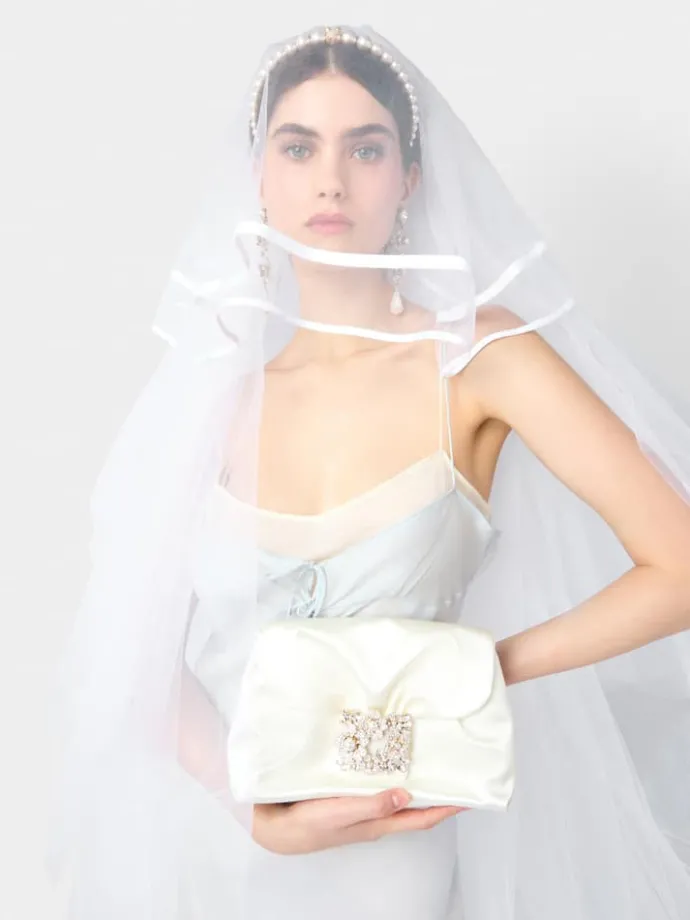 Roger Vivier Efflorescence Mini Clutch in satin Online