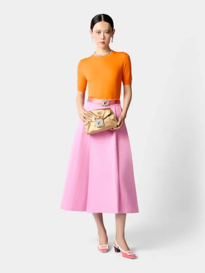 Roger Vivier Efflorescence Mini Clutch in satin Clearance