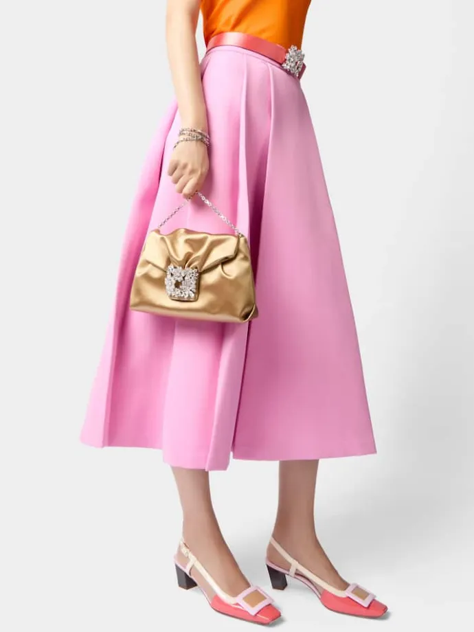 Roger Vivier Efflorescence Mini Clutch in satin Clearance