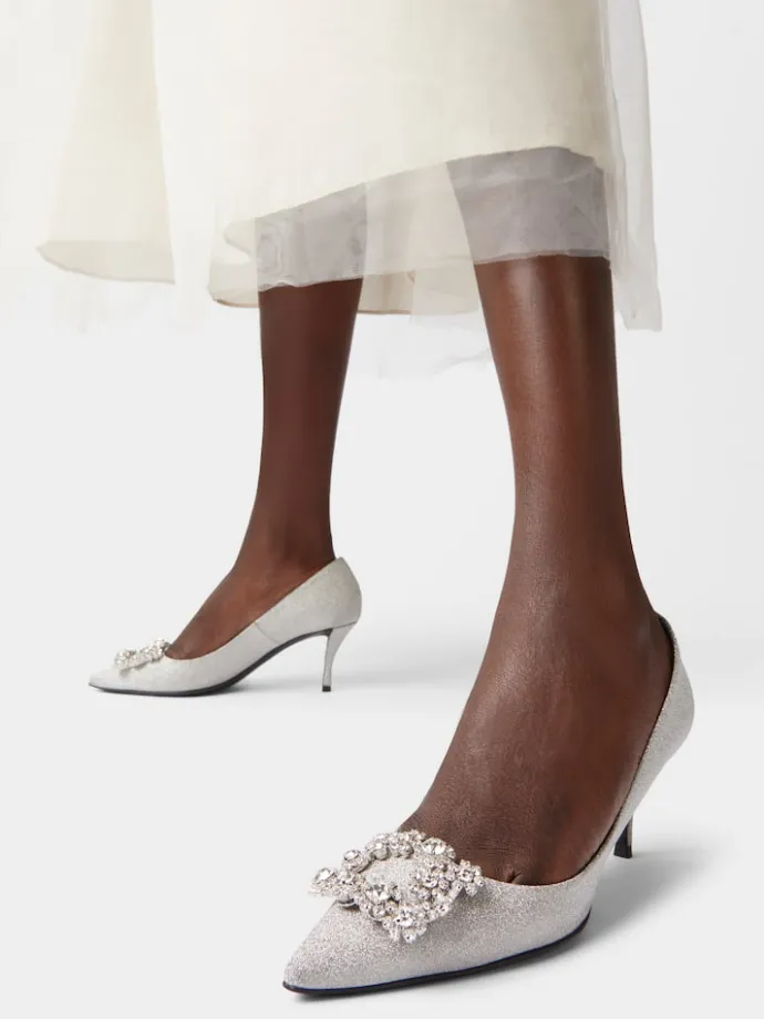 Roger Vivier Efflorescence Pumps in glitter Discount