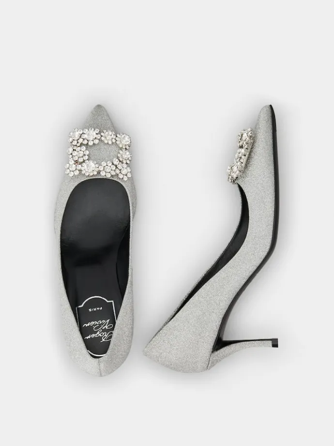 Roger Vivier Efflorescence Pumps in glitter Discount