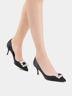 Roger Vivier Efflorescence Pumps in satin Hot