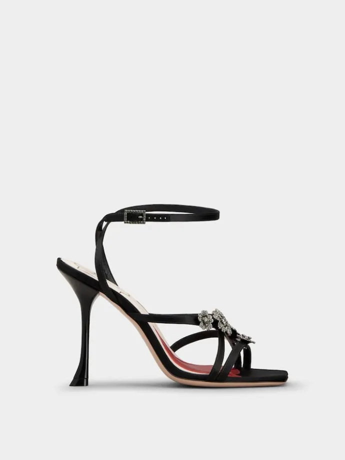 Roger Vivier Efflorescence Sandals in satin Sale