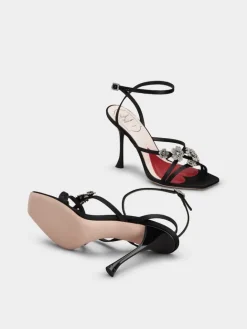 Roger Vivier Efflorescence Sandals in satin Sale